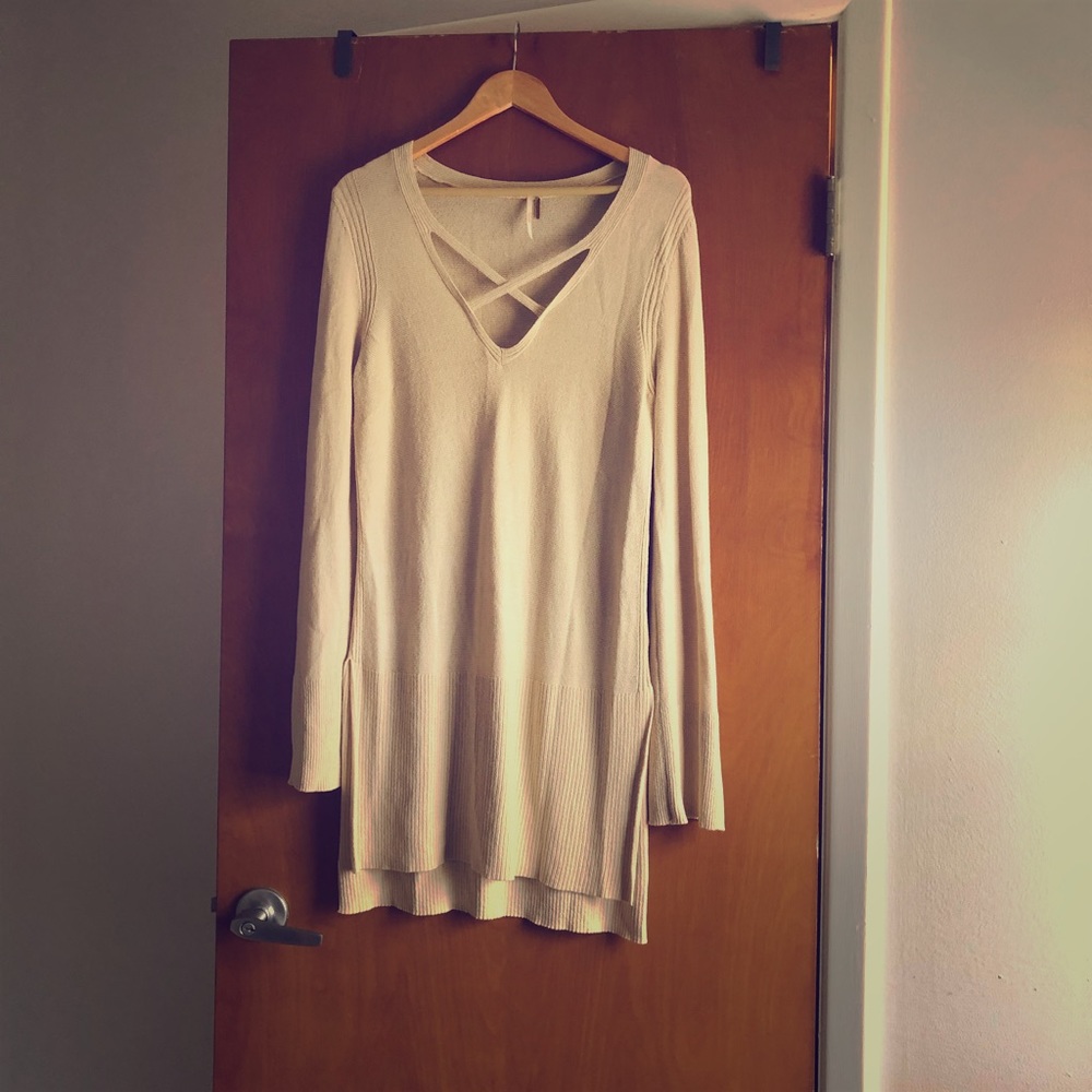 Free People cream tunic